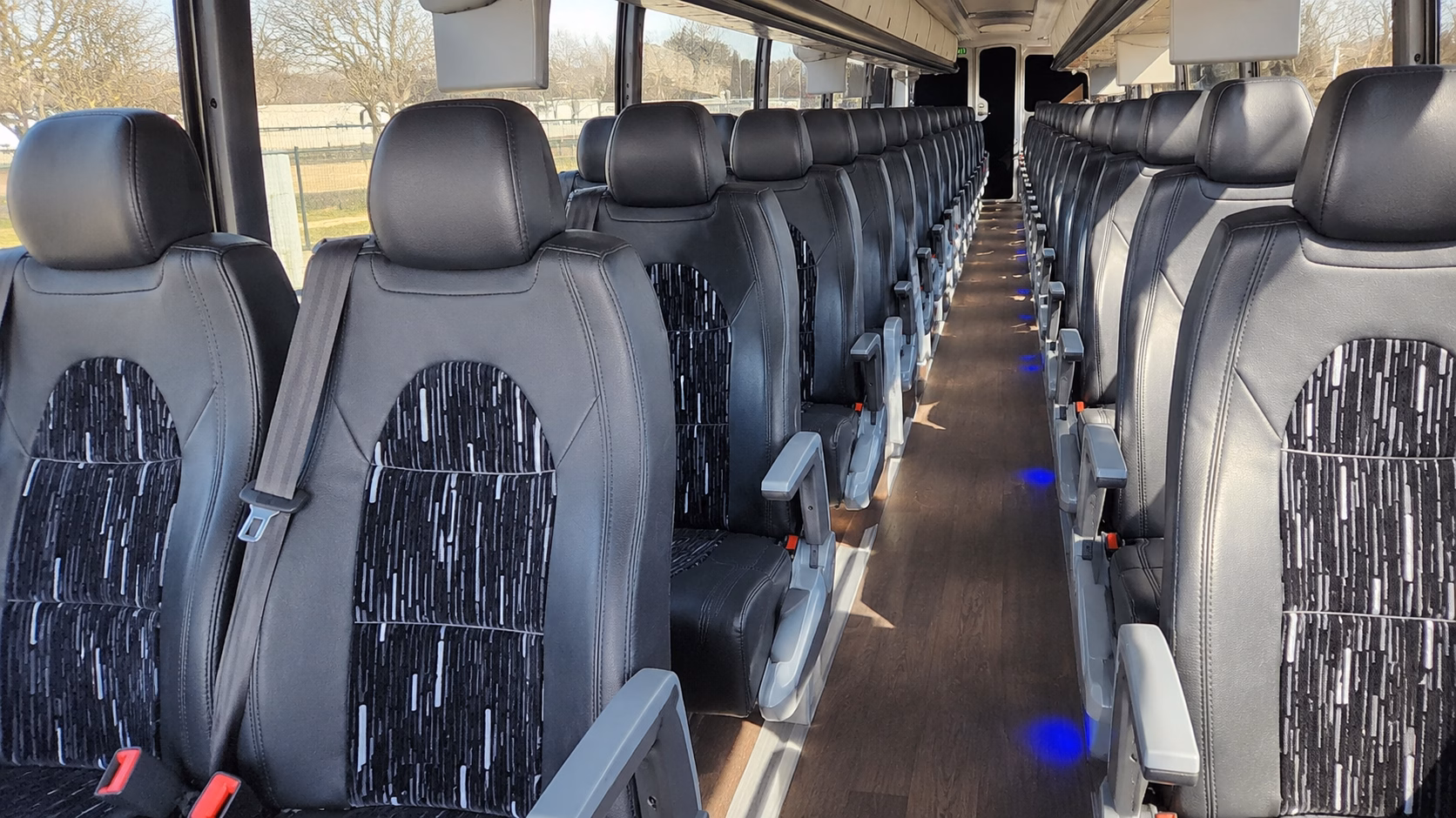 mountain view charter bus interior